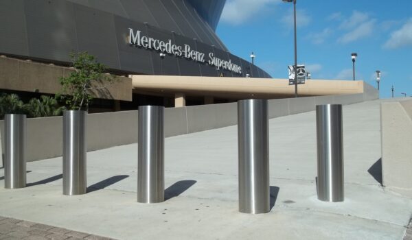 Bollards In Front Of Mercedes-Benz Superdome