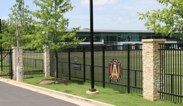 Commercial Fencing Outsie Of AUFC Soccer Stadium