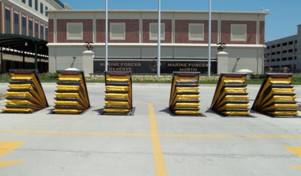 Wedge Barriers In Front Of Marine Forces Reserve North