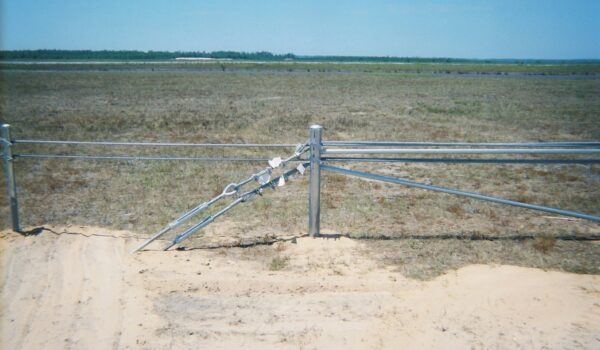 Cable Fencing Installed Around Open Field