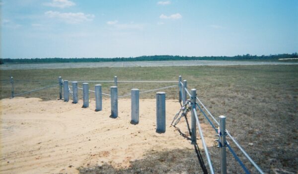 Cable Fencing Installed Around Construction Site