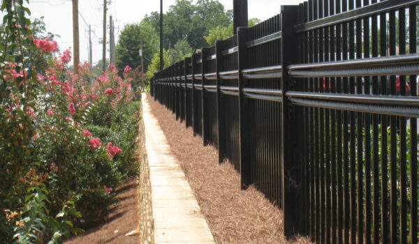 Decorative Cable Fencing Around Garden