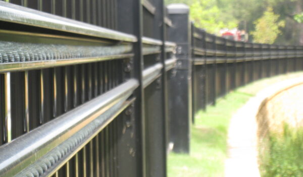 Decorative Cable Fencing In Residential Neighborhood