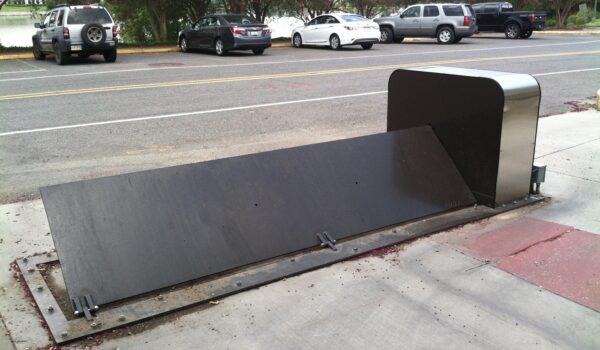 Large, Black Wedge Barrier