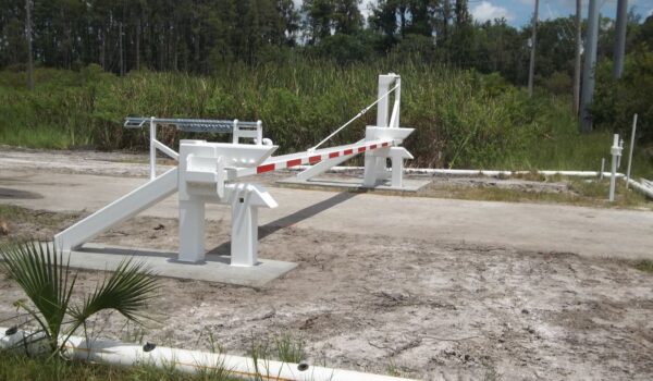 Bear Barriers Installed On Dirt, Construction Road