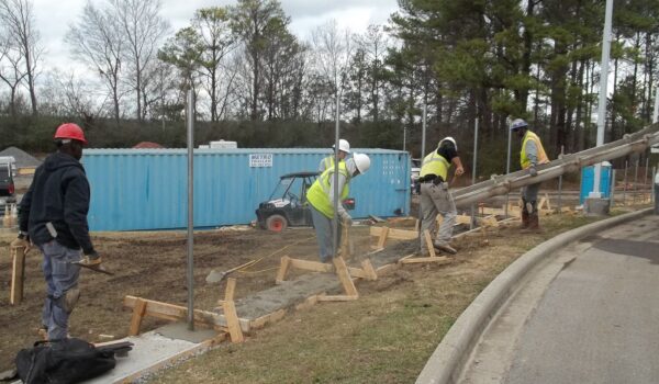 Commercial Fencing Being Installed