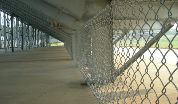 Chain Link Fencing Underneath Stadium Seating