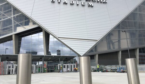 Bollards In Front Of Mercedes-Benz Stadium